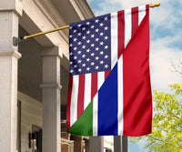 US Flag with Gambia Flag RLT12 - Wonder Print Shop