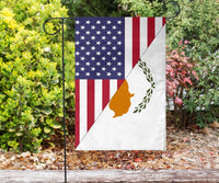 US Flag with Cyprus Flag RLT13 - Wonder Print Shop