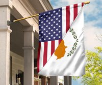 US Flag with Cyprus Flag RLT13 - Wonder Print Shop