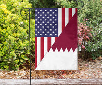 US Flag with Qatar Flag RLT12 - Wonder Print Shop