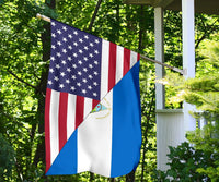 Us Flag With Nicaragua Flag RLT8 - Wonder Print Shop