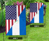 Us Flag With Nicaragua Flag RLT8 - Wonder Print Shop