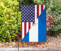 Us Flag With Nicaragua Flag RLT8 - Wonder Print Shop