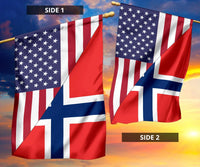 Us Flag With Noway Flag RLT7 - Wonder Print Shop