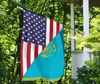 US Flag with Kazakhstan Flag RLT8 - Wonder Print Shop