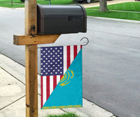 US Flag with Kazakhstan Flag RLT8 - Wonder Print Shop