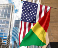 US Flag with RepublicOfTheCongo Flag RLT13 - Wonder Print Shop