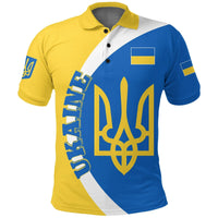 Ukraine Polo Shirt Half Cirlce RLT7 - Wonder Print Shop