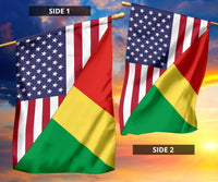 US Flag with RepublicOfTheCongo Flag RLT13 - Wonder Print Shop