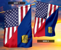 US Flag with Liechtenstein Flag RLT6 - Wonder Print Shop