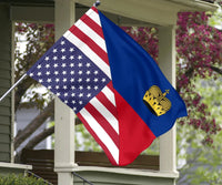 US Flag with Liechtenstein Flag RLT6 - Wonder Print Shop
