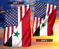 US Flag with Syria Flag RLT6 - Wonder Print Shop