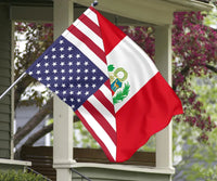 Us Flag With Peru Flag RLT7 - Wonder Print Shop
