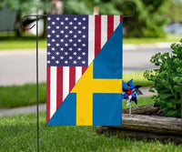 Us Flag With Sweden Flag RLT7 - Wonder Print Shop