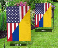 Us Flag With Colombia Flag RLT7 - Wonder Print Shop