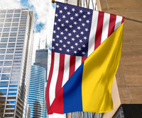 Us Flag With Colombia Flag RLT7 - Wonder Print Shop