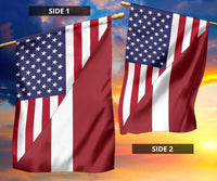 US Flag with Latvia Flag RLT6 - Wonder Print Shop