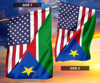 Us Flag With South Sudan Flag RLT8 - Wonder Print Shop