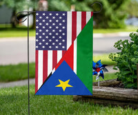Us Flag With South Sudan Flag RLT8 - Wonder Print Shop