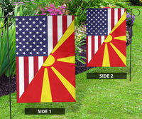 Us Flag With North Macedonia Flag RLT7 - Wonder Print Shop