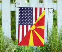 Us Flag With North Macedonia Flag RLT7 - Wonder Print Shop
