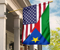 Us Flag With South Sudan Flag RLT8 - Wonder Print Shop