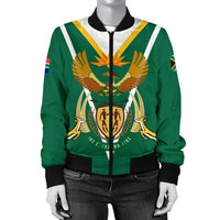 South Africa Womens Bomber Jacket Coat Of Arms RLT8 - Wonder Print Shop