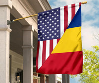 US Flag with Romania Flag RLT13 - Wonder Print Shop