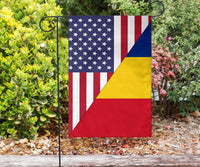 US Flag with Romania Flag RLT13 - Wonder Print Shop