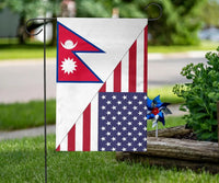 US Flag with Nepal Flag RLT7 - Wonder Print Shop