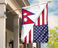 US Flag with Nepal Flag RLT7 - Wonder Print Shop