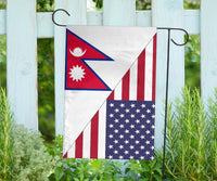 US Flag with Nepal Flag RLT7 - Wonder Print Shop