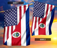 US Flag with Costa Rica Flag RLT13 - Wonder Print Shop