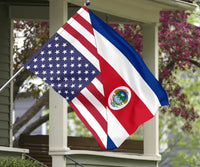 US Flag with Costa Rica Flag RLT13 - Wonder Print Shop