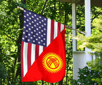 US Flag with Kyrgyzstan Flag RLT8 - Wonder Print Shop