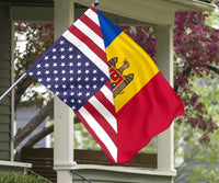 US Flag with Moldova Flag A15 RLT13 - Wonder Print Shop