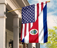 US Flag with Costa Rica Flag RLT13 - Wonder Print Shop