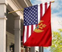US Flag with Montenegro Flag RLT13 - Wonder Print Shop