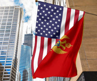 US Flag with Montenegro Flag RLT13 - Wonder Print Shop