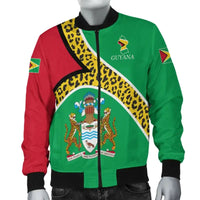 Guyana Bomber Jacket Flag Map CoA Limited RLT8 - Wonder Print Shop