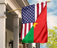 US Flag with Burkina Faso Flag RLT7 - Wonder Print Shop