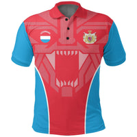 Luxembourg Polo Shirt Strong Lion RLT6 - Wonder Print Shop