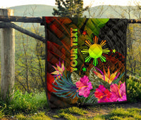 The Philippines Polynesian Personalised Premium Quilt Hibiscus and Banana Leaves RLT6 - Wonder Print Shop