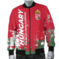 Hungary Mens Bomber Jacket - Smudge Style RLT8 - Wonder Print Shop