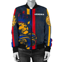 Armenia Lion Womens Bomber Jacket RLT8 - Wonder Print Shop