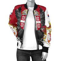Serbia Women's Bomber Jacket Serbian Eagle Tattoo RLT7 - Wonder Print Shop