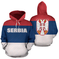 Serbia All Over Hoodie RLT7 - Wonder Print Shop