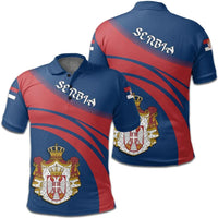 Serbia Polo Shirt Coat Of Arms Cricket Style RLT7 - Wonder Print Shop