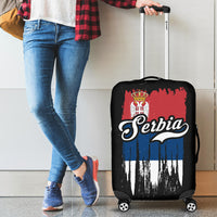 Serbia Grunge Flag Luggage Cover RLT7 - Wonder Print Shop