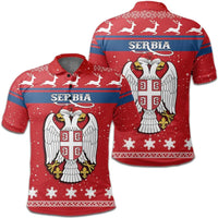Christmas Serbia Polo Shirt Coat Of Arms RLT7 - Wonder Print Shop